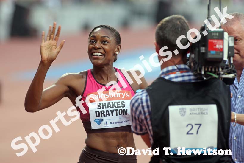 Perri Shakes-Drayton, 400 metres hurdles,  2013 IAAF Diamond League, Sainsbury's Anniversary Games, Queen Elizabeth Olympic Park, London.